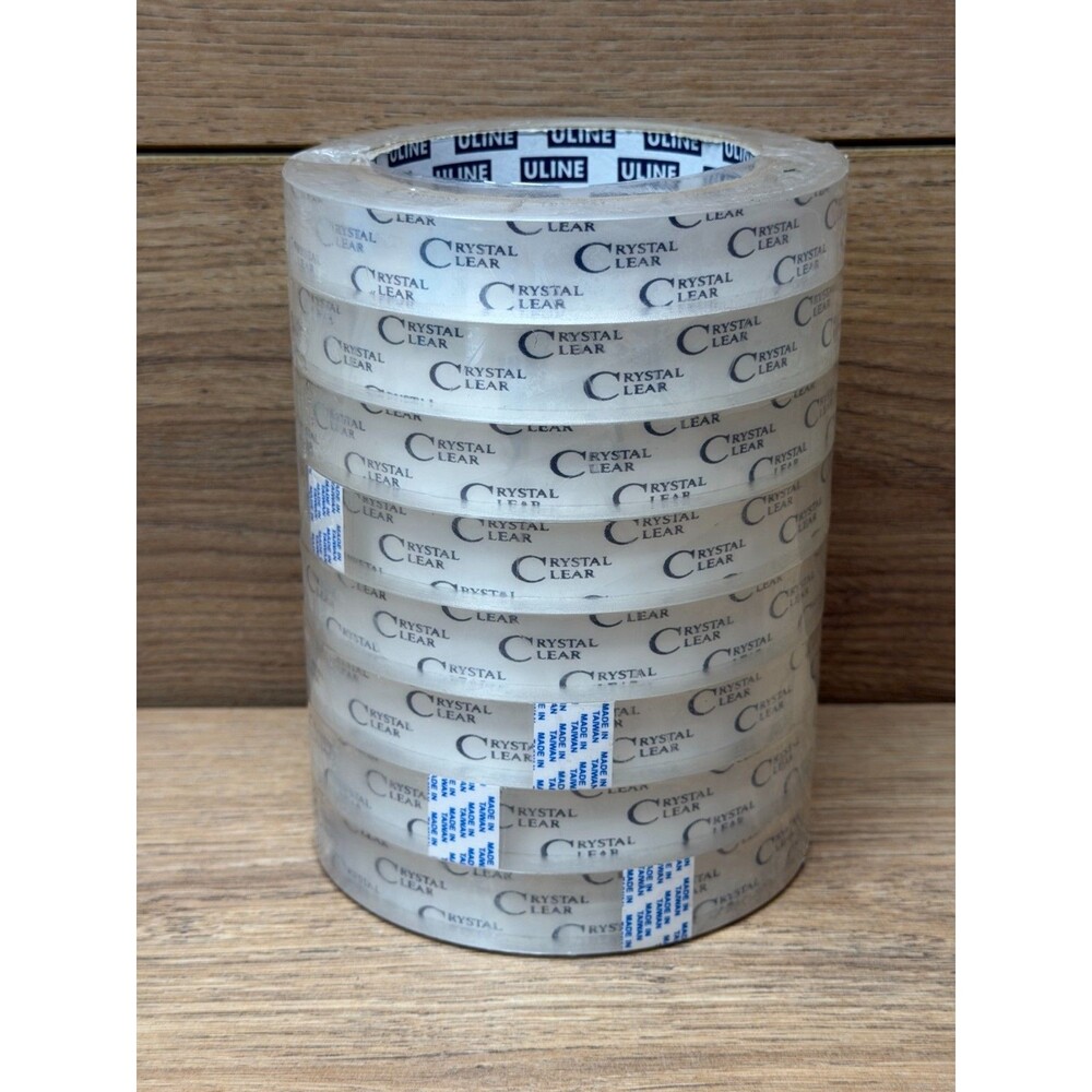 Uline Crystal Clear Tape S-3274 - 3⁄4" x 72 yds (8 Rolls) - New!